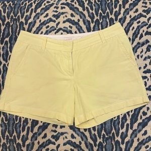 J Crew yellow shorts